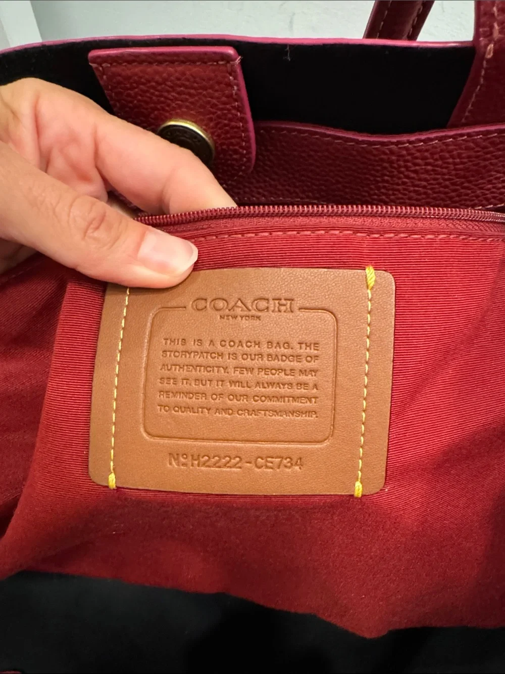 Coach Kia colorblock leather tote bag purse with hangtag